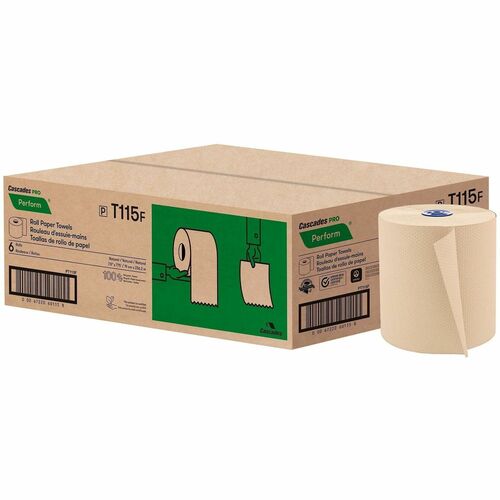 Cascades  PaperTowels,f/TandemDisp,1Ply,Recy,1.88"CoreDia,775',6/CT,NL