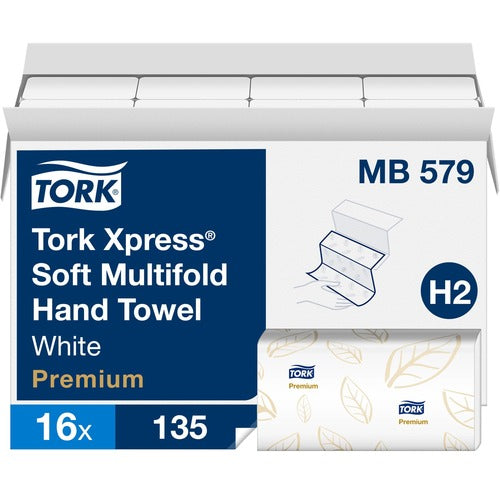 TORK  Paper Towel,Prmium,Xprss,M-Fold,9-1/10"L,135/BD,16BD/CT,WE