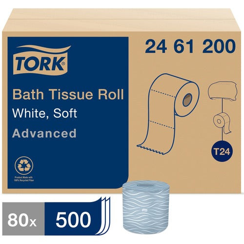 TORK  Bath Tissue, 2 Ply, 3-3/4"Wx205'L, 80/CT, White
