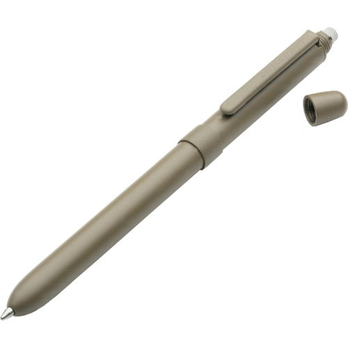 SKILCRAFT  Dual Pen, Medium Pt. Pen/.5mm Pencil, Eraser, Black/Red Ink