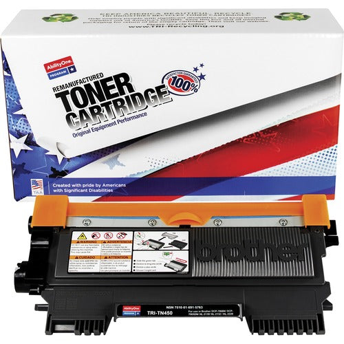 SKILCRAFT  Toner Cartridge, Remanuf. Brother TN450, 2600 Yld, BK