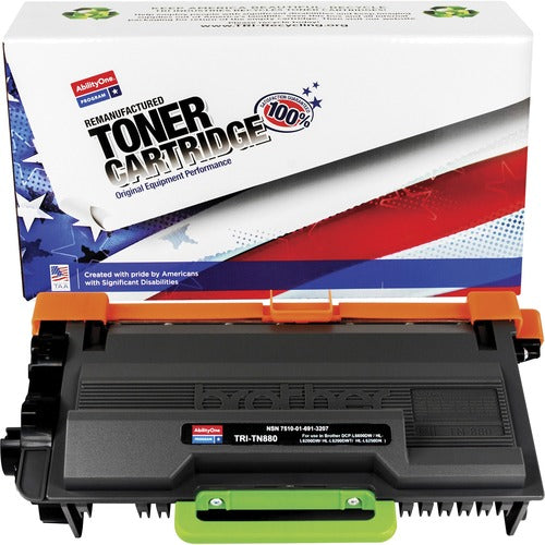 SKILCRAFT  Toner Cartridge, Remanuf. BRT TN880, 12000 Yield, BK