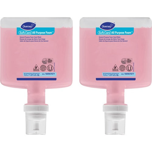 Diversey Care  Hand/Body Wash, f/IntelliCare, RTU, 1.3L, 6/CT, Pink-DVO100907877CT