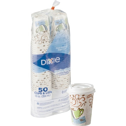 Dixie Foods  Cup/Lid Combo, Nonslip, 12oz, 50/PK, WE-DXE5342COMBO6