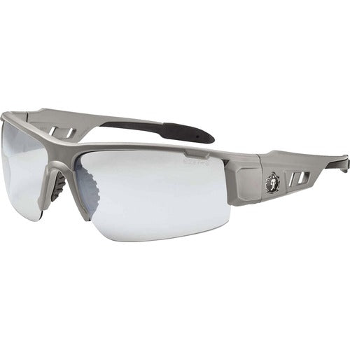 Ergodyne  Safety Glasses,1/2-Blade,Indoor/Outdoor Lens/Matte GY Frame-EGO52180