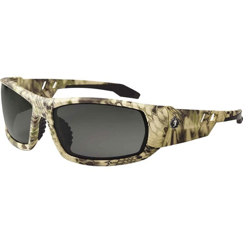 Ergodyne  Safety Glasses,142mm W,Smoke Lens/Kryptek Highlander Frame-EGO50330