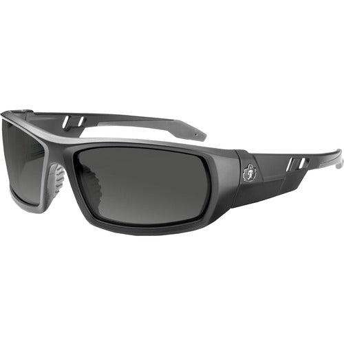 Ergodyne  Safety Glasses,142mm W,Smoke Lens/Matte Black Frame-EGO50430