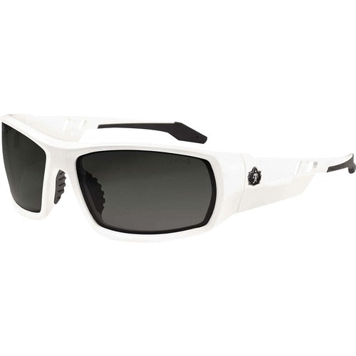 Ergodyne  Safety Glasses,142mm W,Smoke Lens/White Frame-EGO50230