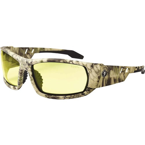 Ergodyne  Safety Glasses,142mm W,Yellow Lens/Kryptek Highlander Frame-EGO50350