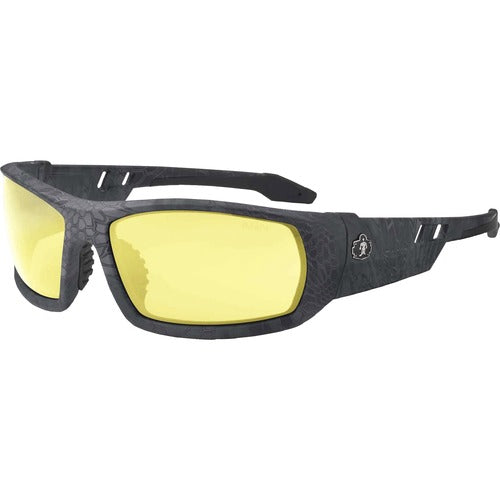 Ergodyne  Safety Glasses,142mm W,Yellow Lens/Kryptek Typhon Frame-EGO50550