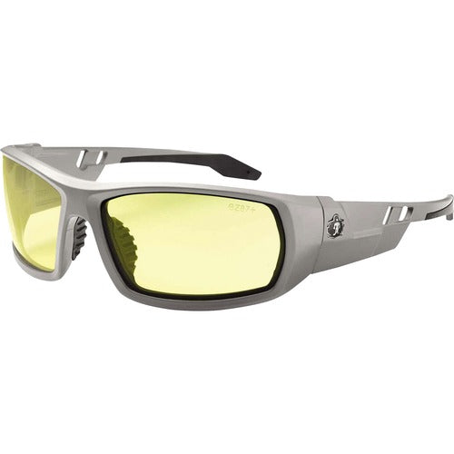 Ergodyne  Safety Glasses,142mm W,Yellow Lens/Matte Gray Frame-EGO50150