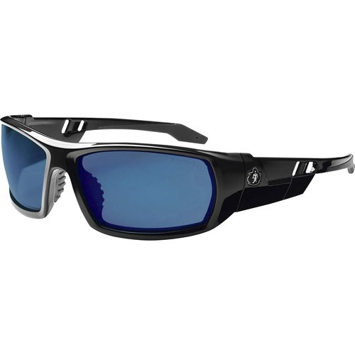 Ergodyne  Safety Glasses,142mm,Blue Mirror Lens/BK Frame-EGO50092