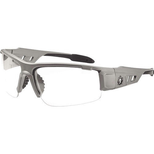 Ergodyne  Safety Glasses,Half-Blade,Anti-fog Clear Lens/Matte GY Frame-EGO52103