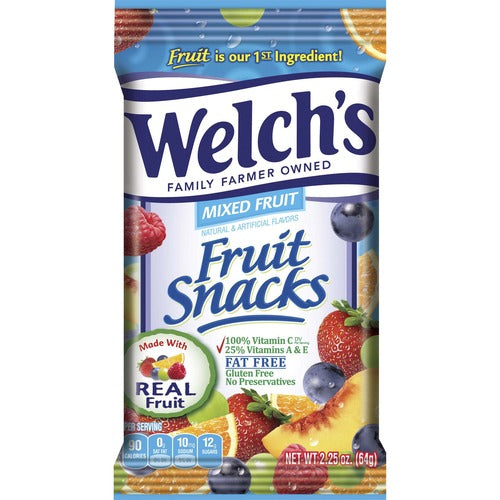 Welch's  Fruit Snack, Mixed Fruit, 2.25 oz, 48/CT, Multi