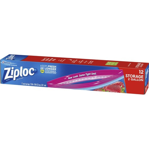 S.C. JOHNSON & SON, INC  Bags, Storage, Smart Zip Plus, Ziploc,12/BX, Clear