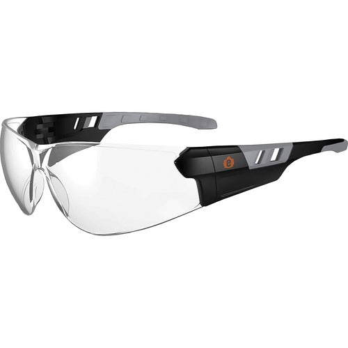 Ergodyne  Safety Glasses,Frameless,ClearLens,Indoor/Night,Black-EGO59100