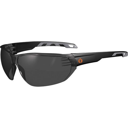 Ergodyne  Safety Glasses,Frameless,SmokeLens,Outdoor,BK-EGO59230