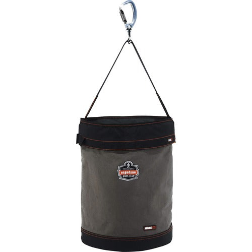 Ergodyne  HoistBucketw/Top,SwivelingCarabiner,Canvas,XL,20"H,GY-EGO14845