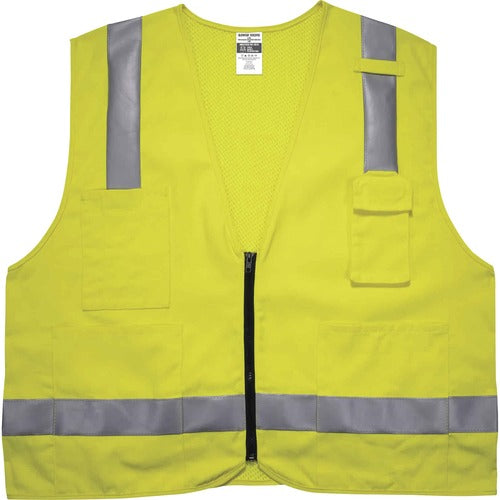 Ergodyne  Vest,Surveyors,FR,Hi-Vis,NFPA70E,TypeR,Class2,Solid,L/XL,LM-EGO21485