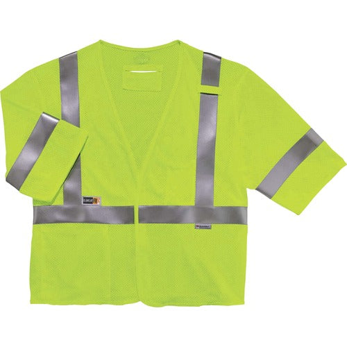 Ergodyne  Safety Vest,FR,Hi-Vis,TypeR,Class3,NFPA70E,Mesh,2X/3X,LM-EGO22217