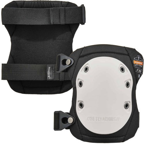Ergodyne  Knee Pads,HardCap,Rounded,FoamPad,Buckle,Long,2/PR,WhiteCap-EGO18315