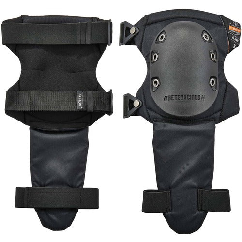 Ergodyne  Knee Pads,w/ShinGuard,RubberCap,FoamPad,Long,2/PR,BlackCap-EGO18340