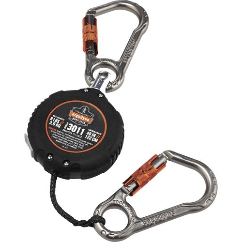 Ergodyne  Tool Lanyard,w/SwivelCarabiner,Retractable,8lb Cap,BK-EGO19311
