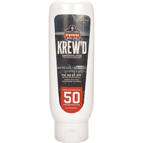 Ergodyne  Sunscreen,Lotion,SPF50,WaterResistant,Hypoallergenic,8oz-EGO16631