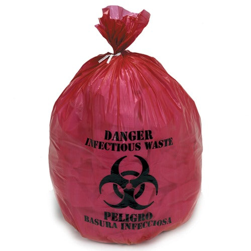 SKILCRAFT  Bag,Medical,Isolation,125 lb Cap,30-1/2"Wx43"H,50/BX,Red