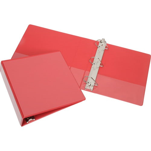 SKILCRAFT  View Binder, Slant D-Ring, 1-1/2" Cap, Letter-size, Red
