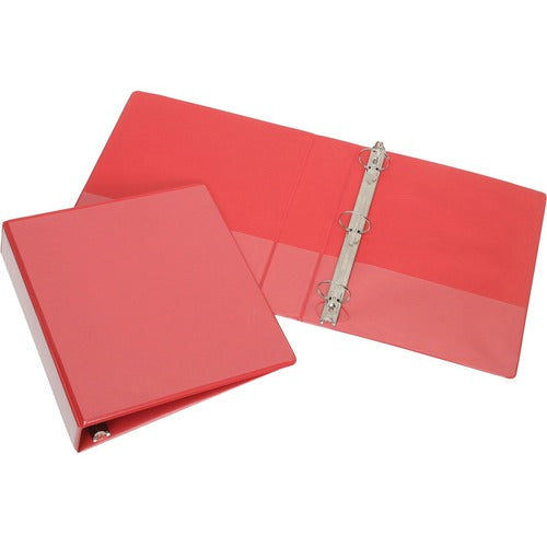 SKILCRAFT  View Binder,Round Ring,w/Pockets,1/2" Cap,Letter-size,RD
