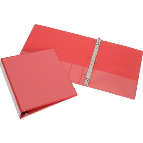 SKILCRAFT  View Binder,Round Ring,w/Pockets,1-1/2" Cap,Letter-size,RD