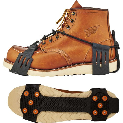 Ergodyne  Ice Cleats,Slip-On,Steel Studs,Adj Cinch,Large,2/PR,BK-EGO16774
