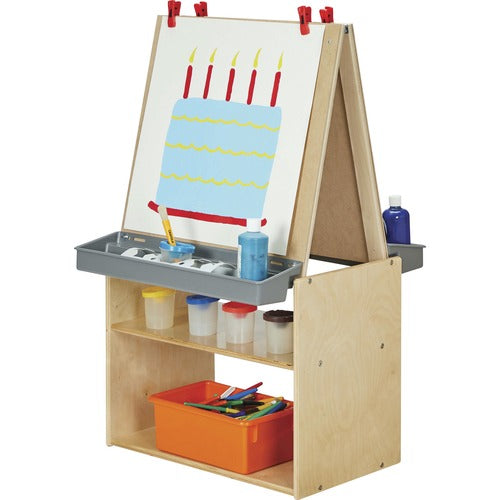 Jonti-Craft, Inc.  Art Center,w/Storage,2-Station,25"x23-1/2"x42",Baltic