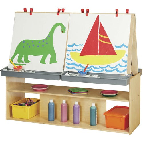 Jonti-Craft, Inc.  Art Center,w/Storage,4-Station,48-1/2"x23-1/2"x42",Baltic