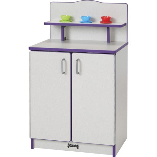 Jonti-Craft, Inc.  Play Kitchen Cupboard, PE Edge, 20"Wx15"Dx33-1/2"H, Gray