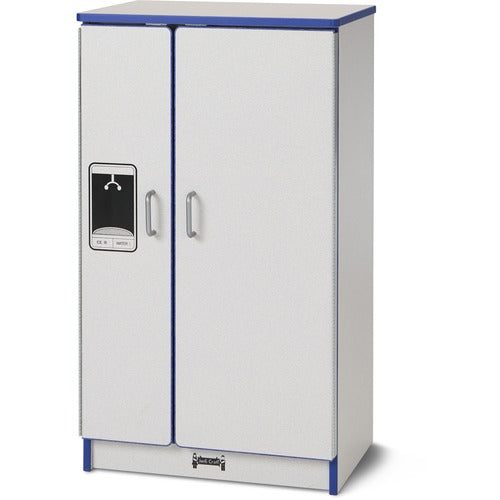 Jonti-Craft, Inc.  Play Kitchen Refrigerator, Blue Edge, 20"Wx15"Dx27"H, Gray