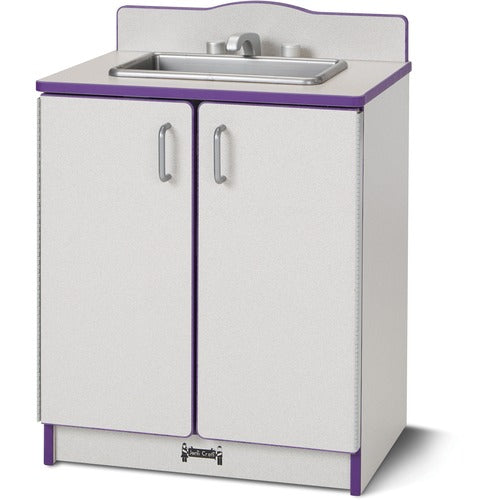 Jonti-Craft, Inc.  Play Kitchen Sink, Purple Edge, 20"Wx15"Dx27"H, Gray