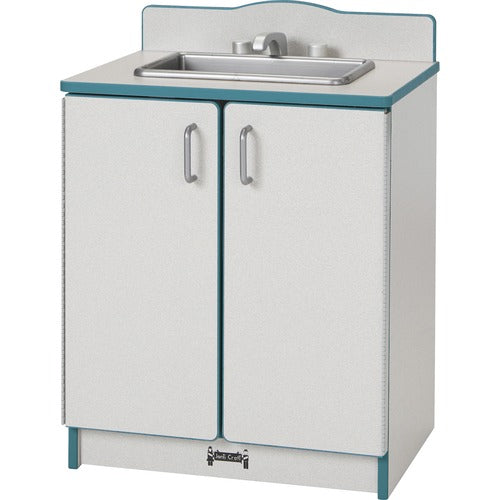 Jonti-Craft, Inc.  Play Kitchen Sink, Teal Edge, 20"Wx15"Dx27"H, Gray