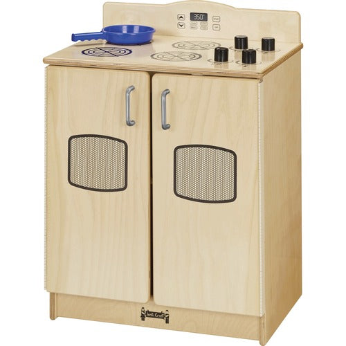 Jonti-Craft, Inc.  Play Kitchen Stove, 20"Wx15"Dx27"H, Woodgrain