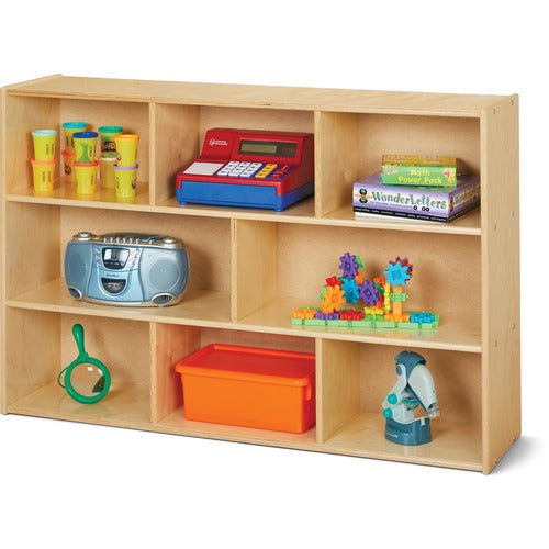 Jonti-Craft, Inc.  Storage Unit,3-Shelf,8-Compartments,48"x12"x31-1/2",Baltic