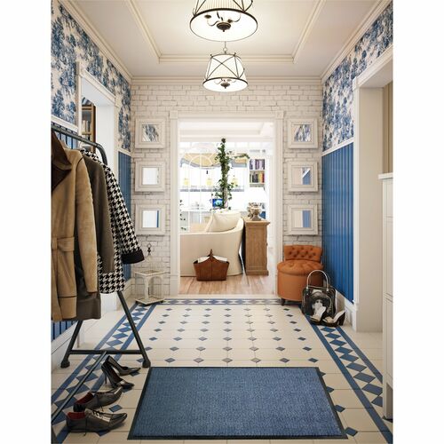 FloorTex  Door Mat, Advantagemat, 32"Wx48"H, Blue-FLRFR48120DCBLV