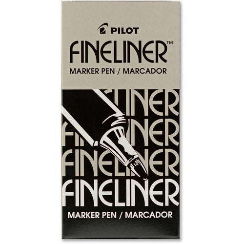 Pilot  Marker,Fineliner,Airtight Cap,0.7mm,Fine Point,12/BX,BK Ink