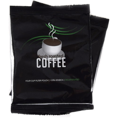 Coffee Pro  Coffee, Decaf, 4 Cup Filter Pouch, 200/CT, Black