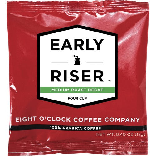 Coffee Pro  Coffee, Early Riser, Decaf, 4-Cup Filter Pouch, 100/CT, BN