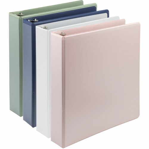 Samsill  Binder,View,D-Ring,1.5"Cap,Letter,4/PK,Riose/Indigo/Sage/WE