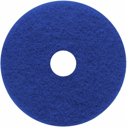 Genuine Joe  Floor Pads, f/Cleaning, 17", 5/CT, Blue-GJO18401