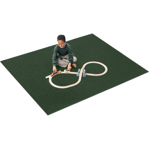 Carpets for Kids  Rug,Anti-static,Nylon,KIDplyBack,Rect,7'6"x12',Emerald