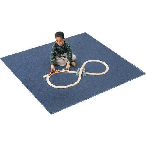Carpets for Kids  Rug,Anti-static,Nylon,KIDplyBack,Rect,7'6"x12',Marine Blue