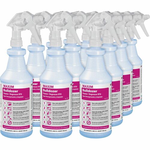 Midlab Inc  Cleaner/Degreaser, Lemon, RTU, 1 Quart, 12/CT, Yellow